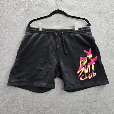 Playboy By Pacsun Women Shorts M Black Activewear Shorts Graphic Print Sweat - Image 1 of 4