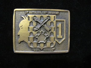BELT BUCKLE: 1st BATTALION 16th INFANTRY DEVIL RANGERS - Picture 1 of 2