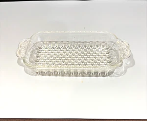 Anchor Hocking Hobnail Relish Schale Rollgriffe 8,25 Zoll lang MCM - Bild 1 von 6