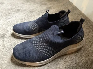 Skechers Elite Flex Mens Size 12 Navy Blue Slip on Loafers SN52649 - Picture 1 of 4