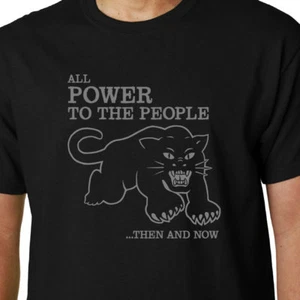 Camiseta All Power to the People PANTERA NEGRA SELLO HUEY NEWTON CITA ESLOGAN X - Imagen 1 de 2