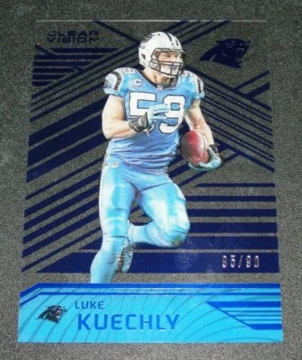 2016 Panini LUKE KUECHLY Clear Vision #11 Blue Variant/99 Carolina PANTHERS  - Image 1 of 2