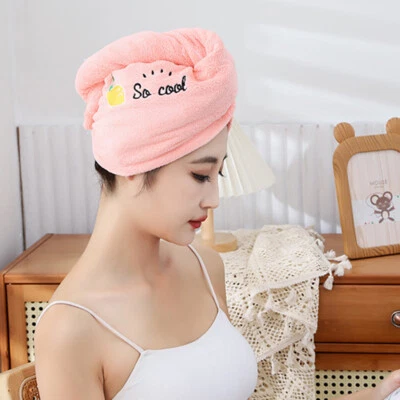 Nueva toalla absorbente de cabello de secado rápido turbante envoltura suave ducha gorra de baño sombrero Foto 1 de 4