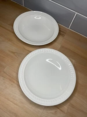 Portmeirion OPTIONS Set of 2 White Soup / Pasta Bowls 21.5cm Made InBritain - Image 1 of 4