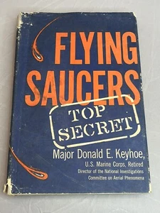 1960 Vintage Extraterrestrials Book Flying Saucers, Top Secret UFO Aliens - Picture 1 of 7