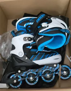 ECOO Adjustable Inline Skates Boys and Girls with Light up Wheels - Picture 1 of 3
