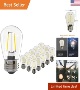 Energy Saving Dimmable LED Bulbs - Outdoor String Lights - Vintage Filament - Picture 1 of 7