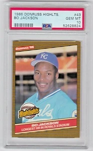 1986 Donruss Highlights Bo Jackson ROOKIE RC #43 PSA 10 GEM MINT Fresh From PSA - Picture 1 of 2
