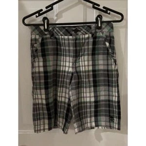 Tony Hawk Blue Plaid Cargo Skate Shorts Adjustable Waist Boy's Size 14 - Picture 1 of 5