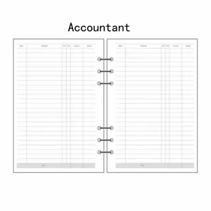 A5/A6 Accountant Plan Diary Notebook Insert Refill Note Paper Organiser 45Sheets - Picture 1 of 9