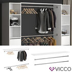 Kleiderschrank Oberplatte Schrank Erweiterung mit Kleiderstange Guest Weiß Vicco