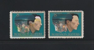 US EFO ERROR Stamp #1485 Robinson Jeffers, Poet: Color Shift & normal. MNH - Picture 1 of 2