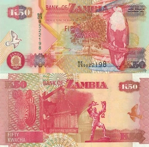 Zambia 50 Kwacha (2006) - Eagle/Zebra/p37e UNC - Picture 1 of 3