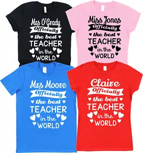 Camiseta Personalizada Oficialmente La Mejor Maestra Regalo para Maestro Presente Idea - Imagen 1 de 11