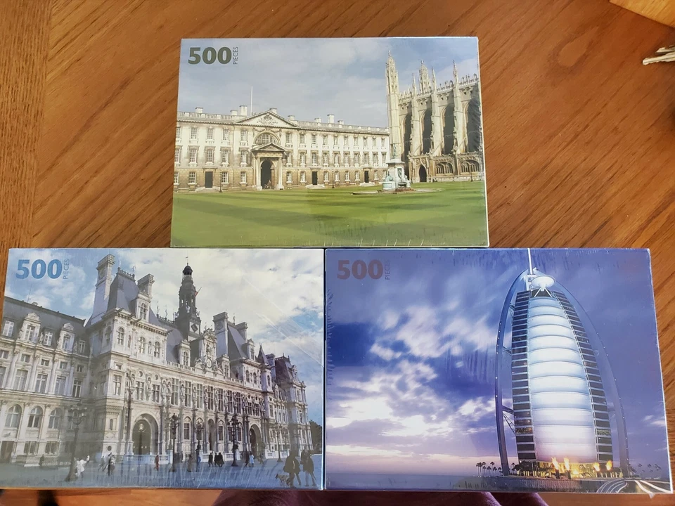 3 Brand New Puzzles - World Tour - 500 Pc - Paris, France, Cambridge, UK, Dubai - Image 1 of 4