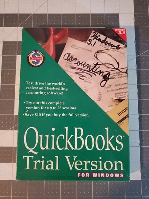 Vintage Microsoft Windows  QuickBooks Version 3.1 Trial Version - Image 1 of 4