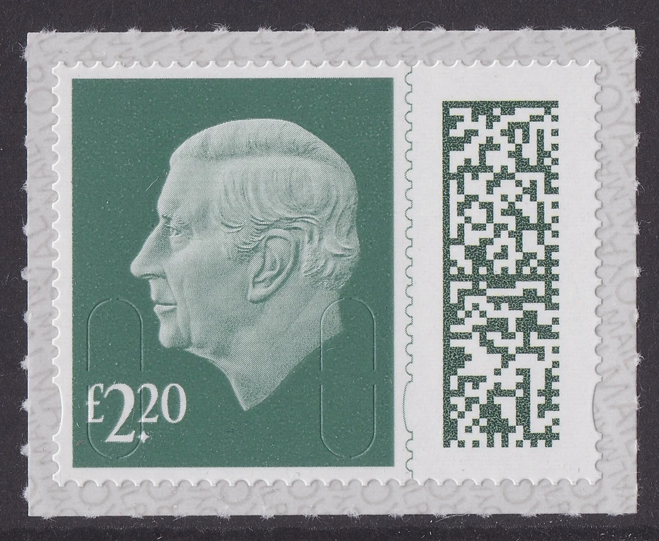 GB King Charles III Definitive Dark Green £2.20 M23L single MNH 2023 - Image 1 of 1