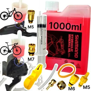 Kit Di Servizio Per Freni A Disco Shimano Con Olio Minerale 1000Ml E Becher M5 - Foto 1 di 8