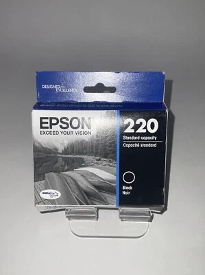 Genuine Epson 220 Black DuraBrite Ultra Ink Cartridge T220120-S EXP. 06/2027 - Image 1 of 4