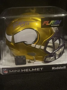 Rich Gannon Autographed Minnesota Vikings Flash Mini Football Helmet - BAS - Picture 1 of 4