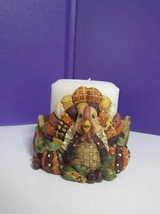 Erntedank Herbst Ernte Truthahn Kerzenhalter Harz - Bild 1 von 5