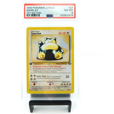 1999 SNORLAX 1st Edition #27/64 PSA 8 Pokemon Card Game - Image 1 of 2