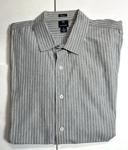 Victorinox Men Tailored Fit XL Roll Tab Long Sleeve Shirt Vented Gray Stripe EUC - Picture 1 of 11