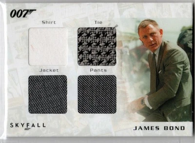 JAMES BOND AUTOGRAPHS & RELICS SQC1 DANIEL CRAIG BLOOD VAR QUAD COSTUME 110/200 - Image 1 of 3