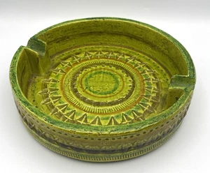 Posacenere vintage Aldo Londi Bittosi ceramica italiana ceramica verde Italia 8" - Foto 1 di 5