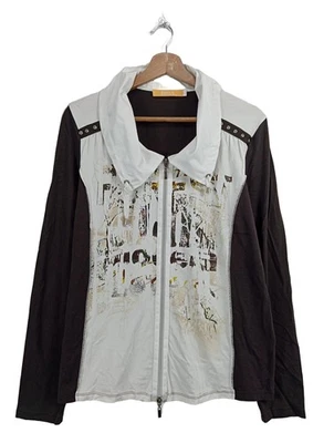 BIBA Strickjacke Damen Strickbekleidung Gr. DE 40 weiß-schwarz Casual-Look - Bild 1 von 4