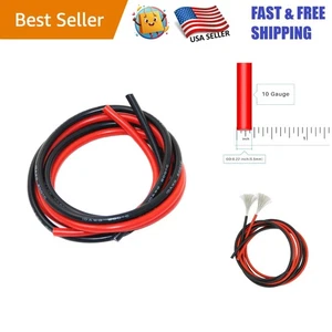 Filo di silicone 10 AWG ad alte prestazioni - 6 piedi rame filo rosso e nero totale - Foto 1 di 8