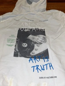 Zadig & Voltaire Boys Cotton Graphic Hoodie Sweatshirt Sz 16 Art Is Truth *read - Picture 1 of 11