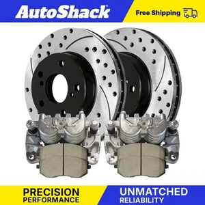 Front Coated Disc Brake Rotors with Pads + Calipers for Subaru Forester - Picture 1 of 7