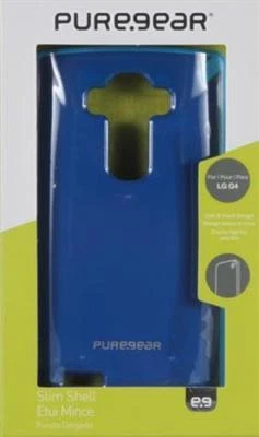 NEW Genuine PureGear Slim Shell Bumper Blue Protective Cell Phone Case for LG G4 - Image 1 of 4