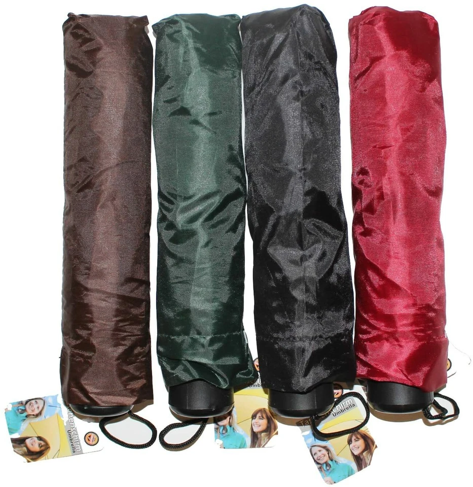 Taschenschirm Regenschirm klassische Farben Faltschirm Handtasche Urlaub Schirm - Bild 1 von 1