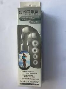 Koss Mirage earphones Headphones with 1.2m Cable. White/silver New - Picture 1 of 5
