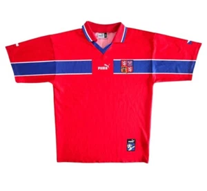 CZECH REPUBLIC 1998/00 Puma Home Basic Football Shirt XL Vintage Soccer Jersey - Picture 1 of 10