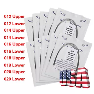 100pcs 10packs Dental Orthodontic Super Elastic Niti Arch Wire Round Ovoid Form - Picture 1 of 102