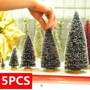 5Pcs Christmas Party Mini Christmas Tree Ornaments Small Pine Tree Party Gift - Picture 1 of 26