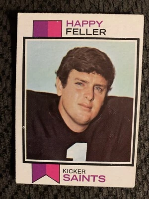 1973 Topps HAPPY FELLER NFL Vintage Trading Card Sharp Corners Saints - Image 1 of 4