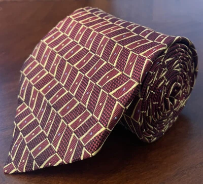 Corbata de cuello para hombre de hoy borgoña importada 100 % seda L 56” W4” para hombre Foto 1 de 4