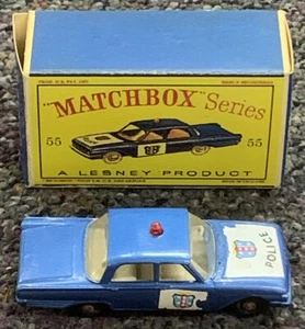1963 Matchbox Ford Fairlane Number 55b Police Car Diecast (GAL150757) - Picture 1 of 6