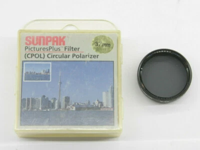 Sunpak 37mm CPOL CF-7051-CPL Polarizer Lens Filter with Box - USED - C967 - Image 1 of 3