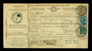 ITALY 1911 uprated Packet PARCEL CARD (4kgs of CHEESE!) to COLOMBIA! rare destin