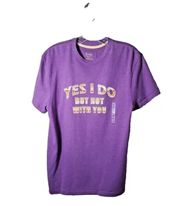 T-Shirt Men's M Purple Short Sleeve Graphic Trailer Vintage Fit - Picture 1 of 8