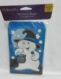 VTG  GHOST Party Favor Bags 40 Ct - 4 COLORS  New Original CANDY BAG HALLOWEEN - Picture 1 of 4