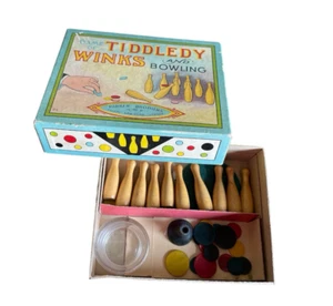 Antique Parker Brothers Game of Tiddledy Winks and Bowling Early 1900’s - Picture 1 of 14