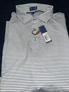 Stitch Golf Tour Victory Stripe Polo Shirt XL Steal Skies - Picture 1 of 2