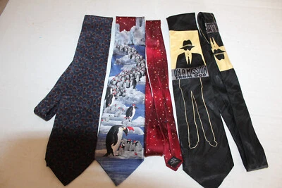 Lote de tres corbatas de Navidad muy bonitas para hombre un pingüino, cachemira y Foto 1 de 4