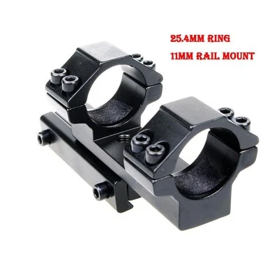 1" 25.4mm Flat Top One Piece Dual Rings 11mm Dovetail Rail Mount for Rifle Scope - Image 1 of 4